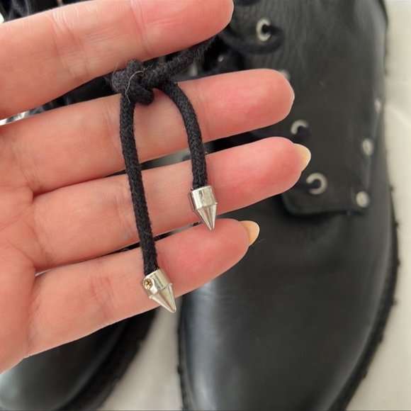 Rebecca Minkoff Studded Combat Lace Up Boots - Picture 7 of 8